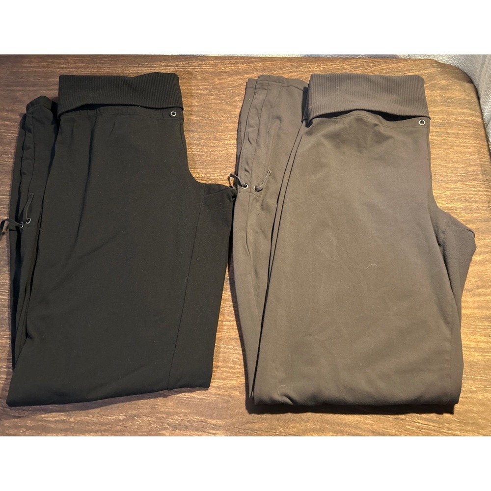 Athleta Punch Lounge Pants Women's L Fold Over Waist Adjustable Length *2 PAIR*